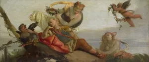The Sleeping Rinaldo by Francesco Zugno Oil Painting