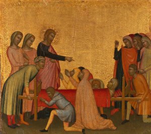Saint John the Evangelist Raises Satheus to Life by Francescuccio Ghissi Oil Painting