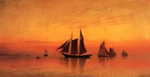 Calm at Sunset by Francis A. Silva Oil Painting