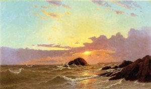 Off Newport, Rhode Island by Francis A. Silva Oil Painting