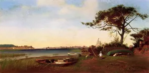 Seabright from Galilee by Francis A. Silva Oil Painting