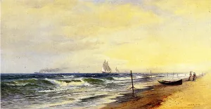 The Beach at Seabright by Francis A. Silva - Oil Painting Reproduction