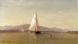 The Hudson at the Tappan Zee by Francis Augustus Silva Oil Painting