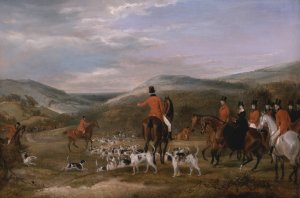The Berkeley Hunt: 1842: The Meet by Francis Calcraft Turner Oil Painting