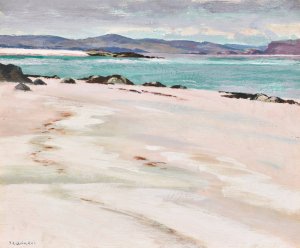 Iona, White Sands Looking East by Francis Campbell Boileau Cadell Oil Painting