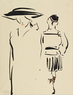 The Parting by Francis Campbell Boileau Cadell Oil Painting