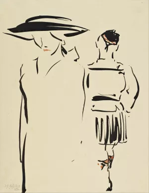 The Parting by Francis Campbell Boileau Cadell Oil Painting