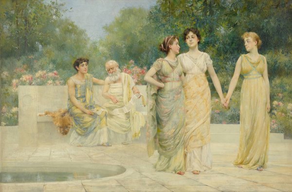 Main Product Photo of Afternoon Idle Painting by Francis Coates Jones