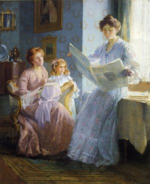 An Interesting Story by Francis Coates Jones Oil Painting