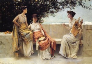 Sappho by Francis Coates Jones Oil Painting