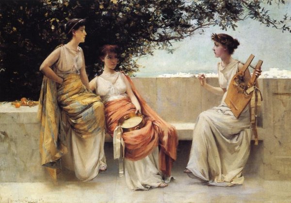 Sappho by Francis Coates Jones - Hand-Painted Oil Painting Reproduction