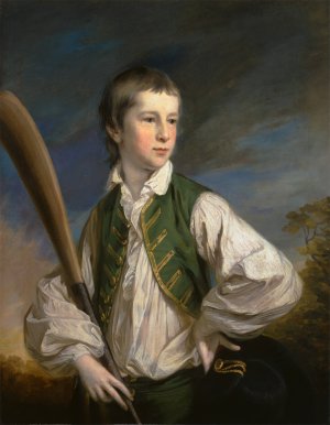 Charles Collyer as a Boy, with a Cricket Bat by Francis Cotes Oil Painting