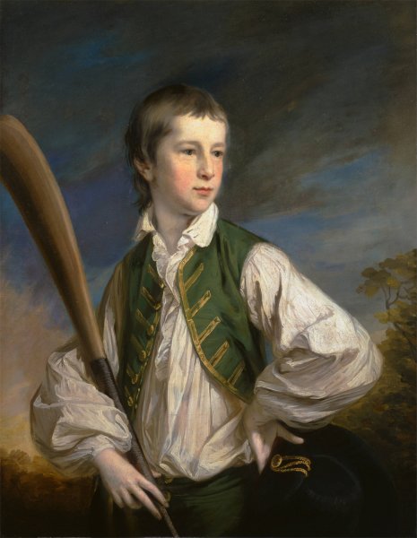 Main Product Photo of Charles Collyer as a Boy, with a Cricket Bat Painting by Francis Cotes