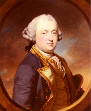 Portrait Of Admiral Thomas Craven 1715 - 1772 by Francis Cotes Oil Painting