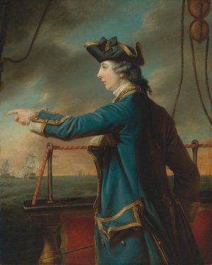 Portrait of Captain Edward Knowles, R.N. by Francis Cotes Oil Painting