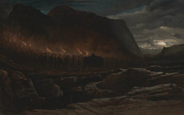 A Mountain Chieftain's Funeral  by Francis Danby - Hand-Painted Oil Painting Reproduction