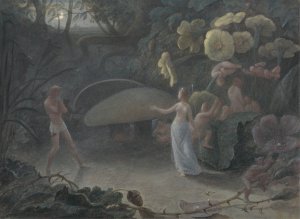 Oberon and Titania by Francis Danby Oil Painting