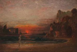 Study for 'Calypso's Grotto' by Francis Danby Oil Painting