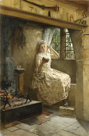 A Cosey Corner Oil painting by Francis Davis Millet