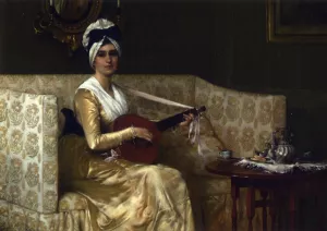 Portrait of Mrs. Millet by Francis Davis Millet Oil Painting