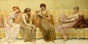 Reading the Story of Oenone by Francis Davis Millet Oil Painting
