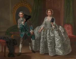 David Garrick and Mrs. Pritchard in Benjamin Hoadley's 'The Suspicious Husband' by Francis Hayman David Garrick and Mrs. Pritchard in Benjamin Hoadley's 'The Suspicious Husband' by Francis Hayman Oil Painting