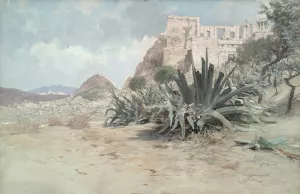 The Approach to the Acropolis by Francis Hopkinson Smith Oil Painting