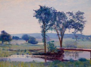 Landscape with a Lake by Francis J. Flanagan Oil Painting