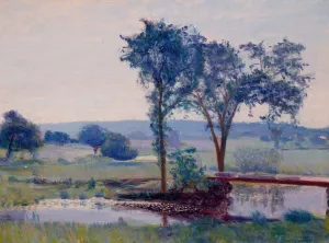 Landscape with a Lake by Francis J. Flanagan Oil Painting