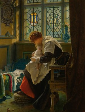 Baby's Corner by Francis John Wyburd Oil Painting