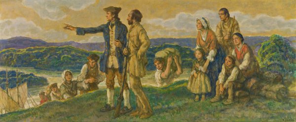 Main Product Photo of Arrival Of Colonel John Donaldson  Painting by Francis Luis Mora