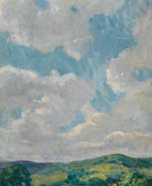 Cloud Study from the Connecticut Litchfield Hills by Francis Luis Mora Oil Painting