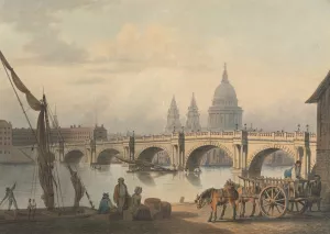 Blackfriars Bridge and St. Paul's Oil painting by Francis Nicholson