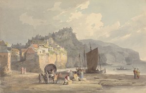 Robin Hood's Bay, Yorkshire Oil painting by Francis Nicholson