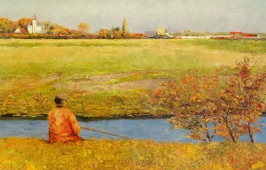 Fishing on a Summer Day by Francis Nys - Oil Painting Reproduction