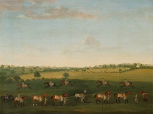 Sir Charles Warre Malet's String of Racehorses at Exercise by Francis Sartorius Oil Painting