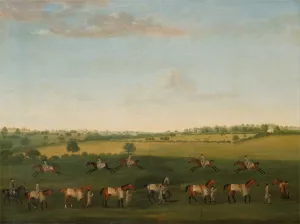 Sir Charles Warre Malet's String of Racehorses at Exercise by Francis Sartorius Oil Painting