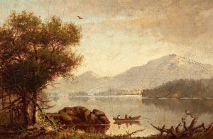 View of Lake George by Francis Shedd Frost Oil Painting