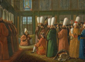 The Grand Vizier giving Audience to the English Ambassador by Francis Smith Oil Painting