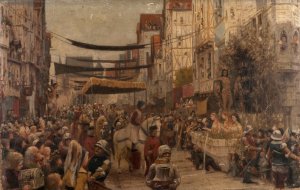 Entree de Louis XI a Paris by Francis Tattegrain Oil Painting
