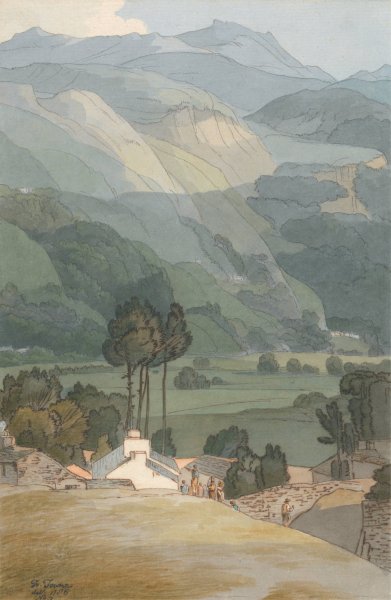 Ambleside  by Francis Towne - Hand-Painted Oil Painting Reproduction