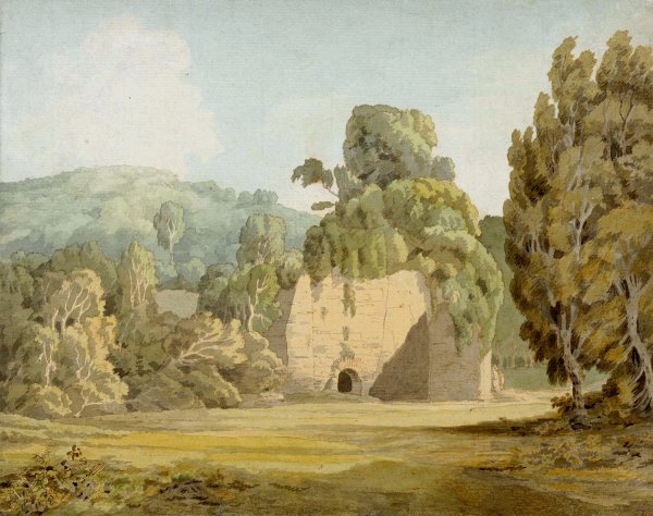 An Ivy Covered Ruin  by Francis Towne - Hand-Painted Oil Painting Reproduction