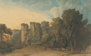 Berry Pomeroy Castle in the County of Devon by Francis Towne Oil Painting