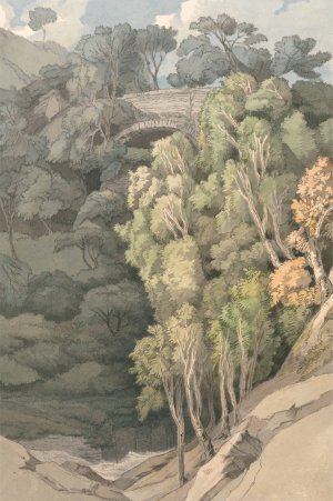 Devil's Bridge by Francis Towne Oil Painting