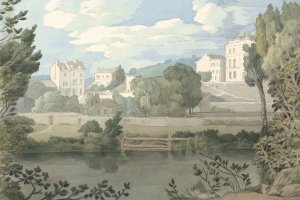 Houses near Plymouth by Francis Towne Oil Painting