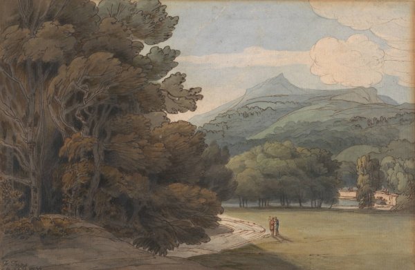 Near Ambleside  by Francis Towne - Hand-Painted Oil Painting Reproduction