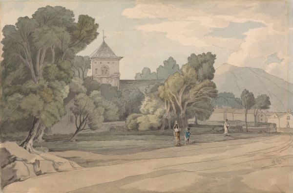 New Radnor by Francis Towne - Hand-Painted Oil Painting Reproduction