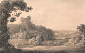 Oakhampton Castle by Francis Towne Oil Painting