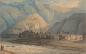 The Grange at the Head of Keswick Lake by Francis Towne Oil Painting