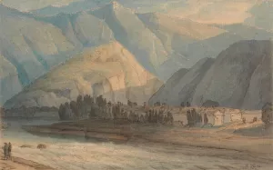 The Grange at the Head of Keswick Lake by Francis Towne Oil Painting